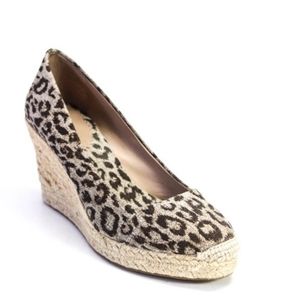 J.Crew Leopard Seville Espadrilles Wedges, Size 9